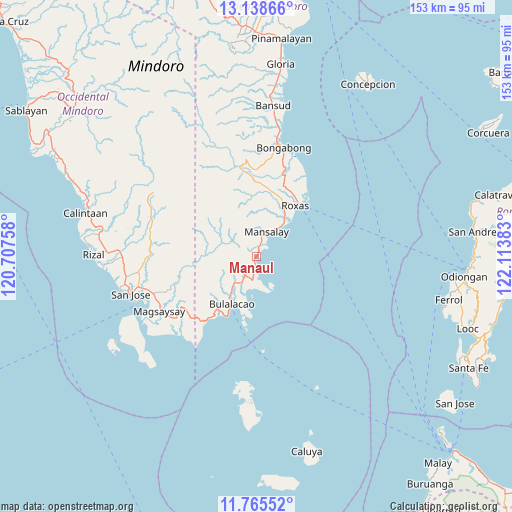 Manaul on map