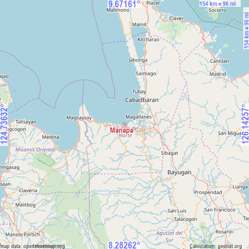 Manapa on map