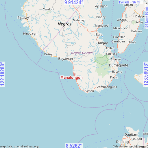 Manalongon on map