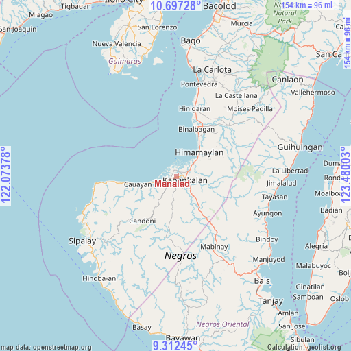 Manalad on map