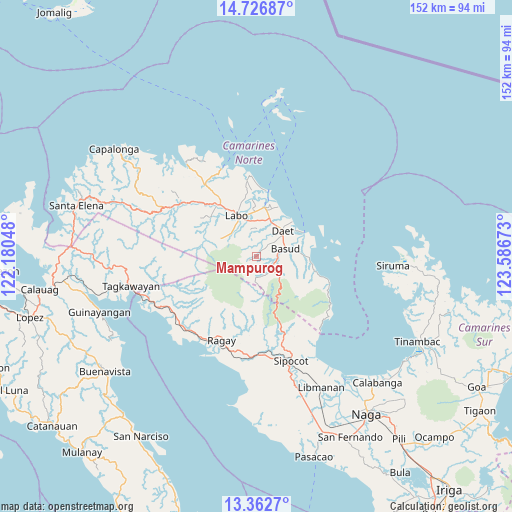 Mampurog on map