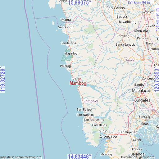 Mambog on map