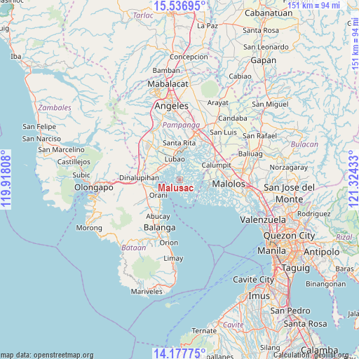 Malusac on map