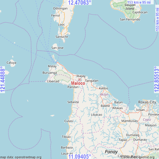 Maloco on map