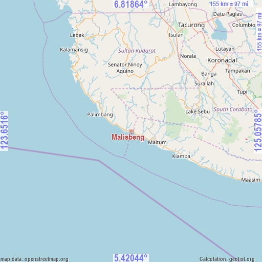 Malisbeng on map