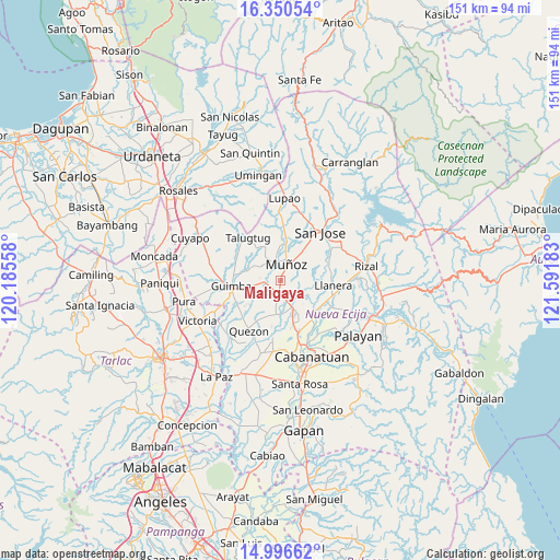 Maligaya on map