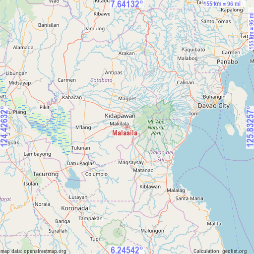 Malasila on map