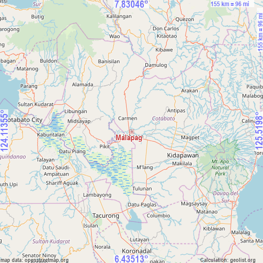 Malapag on map