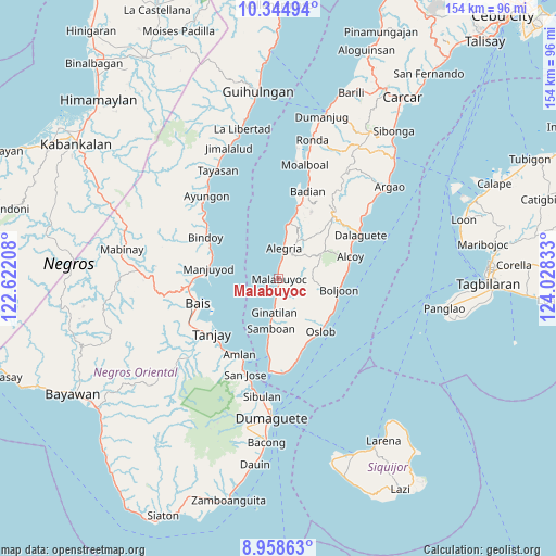 Malabuyoc on map