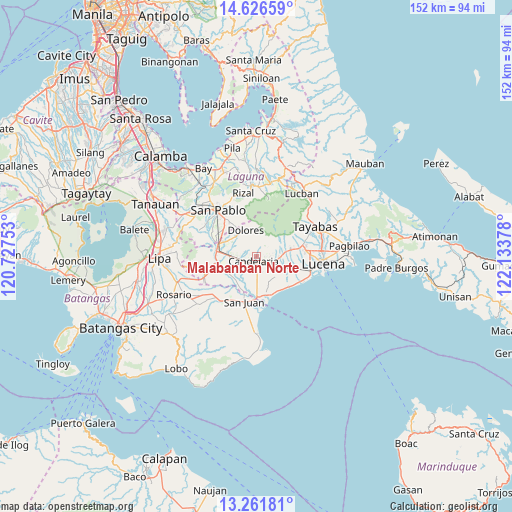 Malabanban Norte on map