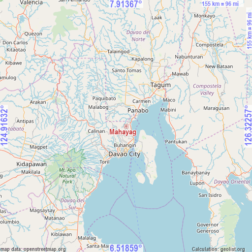 Mahayag on map