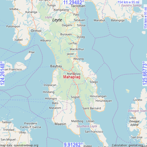 Mahaplag on map