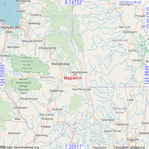 Maglamin on map