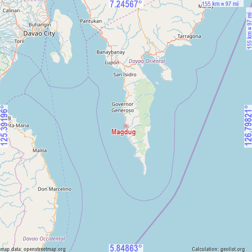 Magdug on map