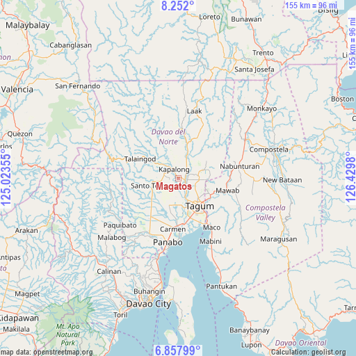 Magatos on map