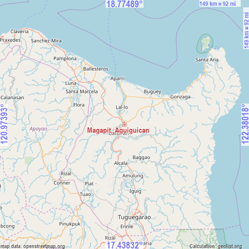 Magapit, Aguiguican on map