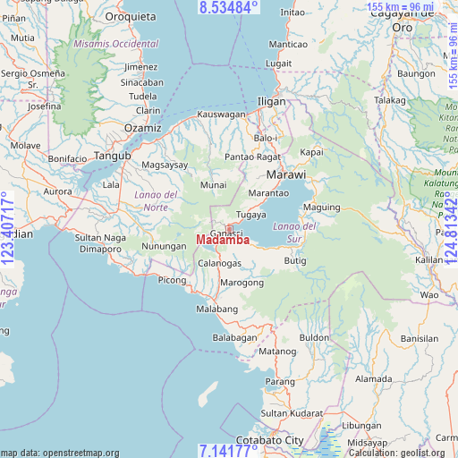 Madamba on map