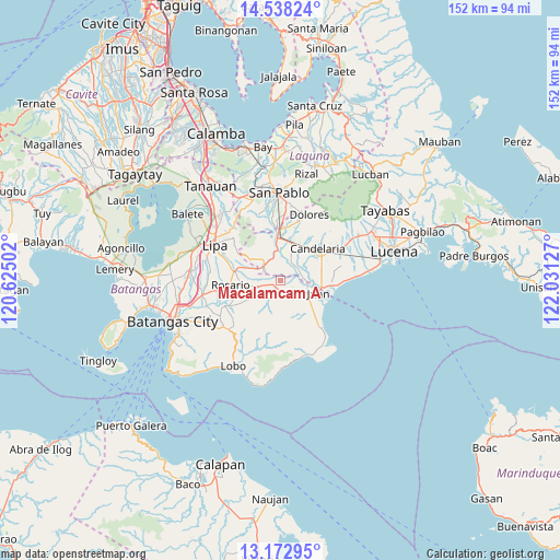 Macalamcam A on map