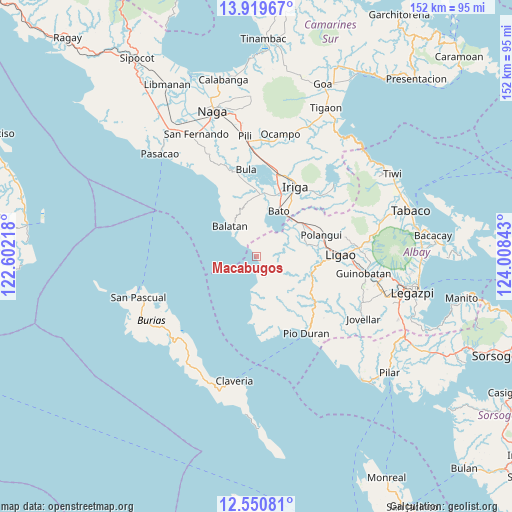 Macabugos on map