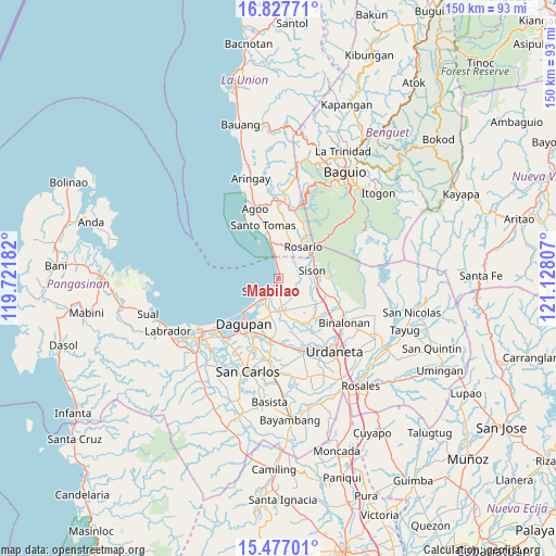 Mabilao on map