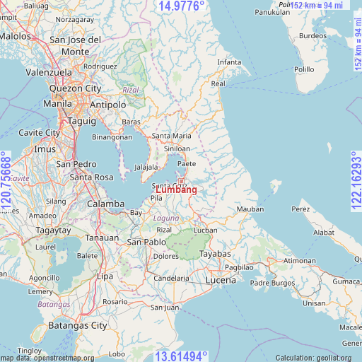 Lumbang on map