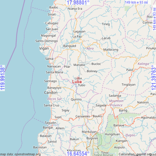 Luba on map