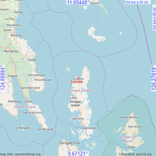 Loreto on map