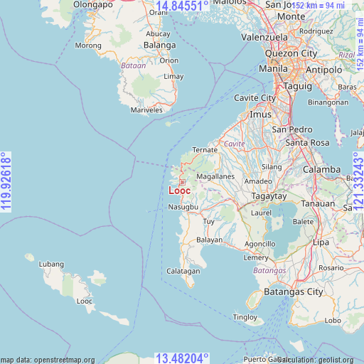 Looc on map