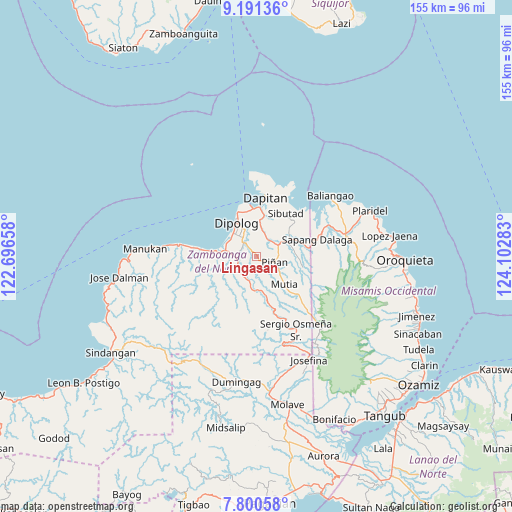 Lingasan on map