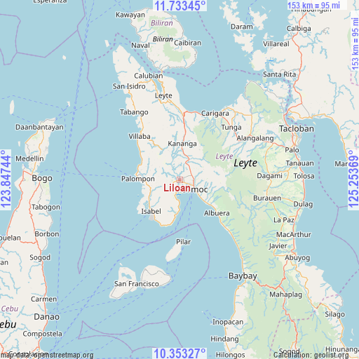 Liloan on map