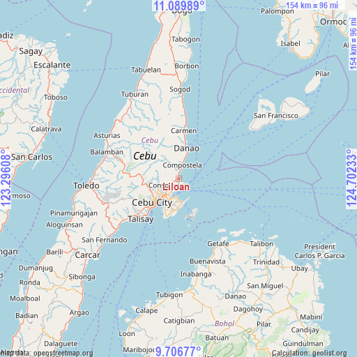 Liloan on map