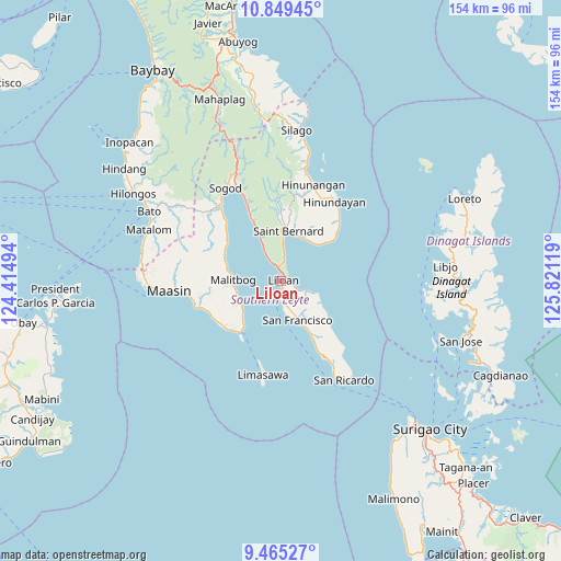 Liloan on map