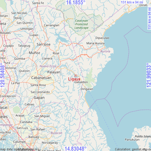 Ligaya on map