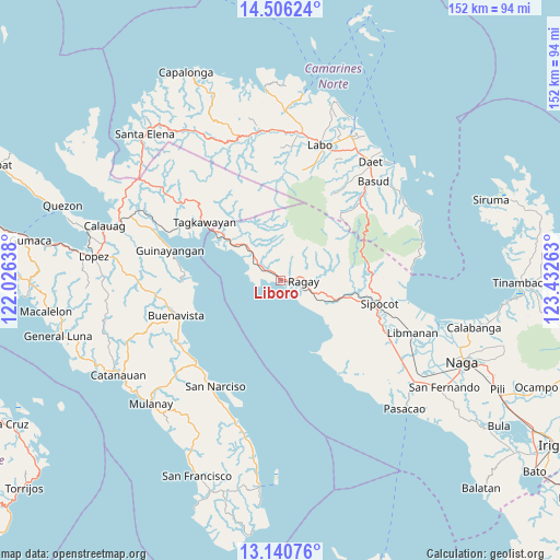 Liboro on map
