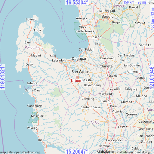 Libas on map