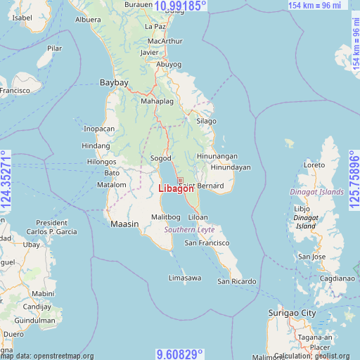 Libagon on map