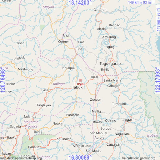 Laya on map