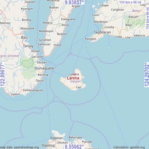 Larena on map