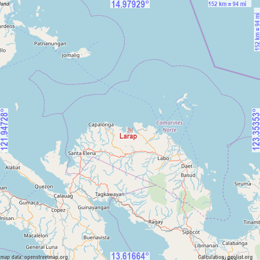 Larap on map