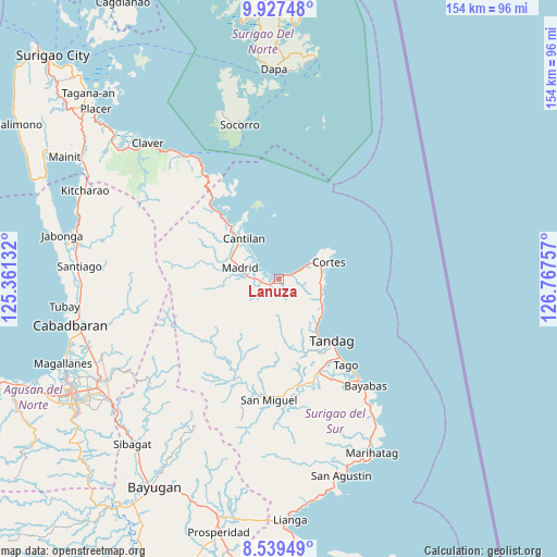 Lanuza on map