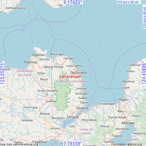 Langcangan on map