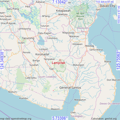 Lampitak on map