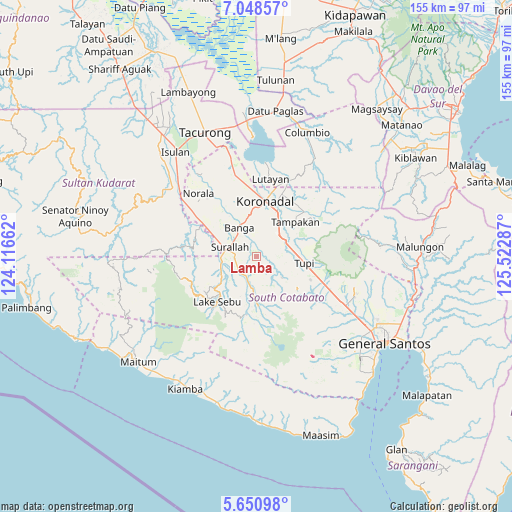 Lamba on map