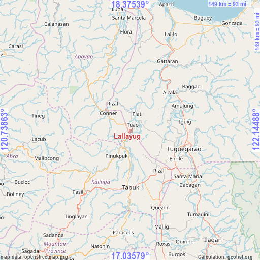 Lallayug on map