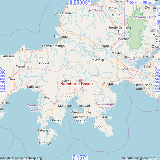 Rancheria Payau on map