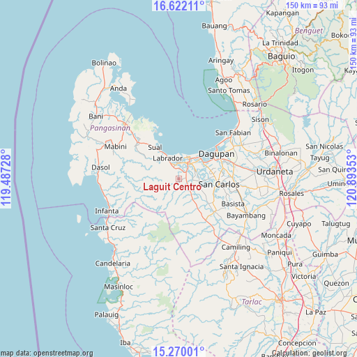 Laguit Centro on map