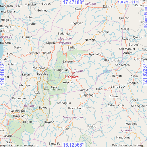Lagawe on map