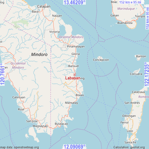 Labasan on map