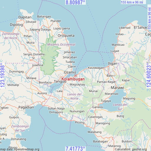 Kolambugan on map
