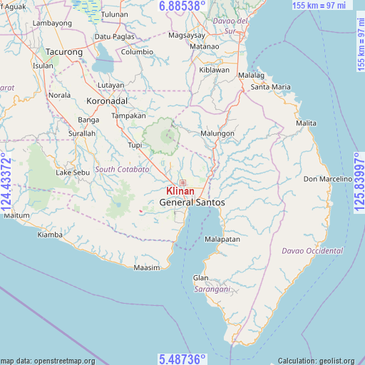 Klinan on map